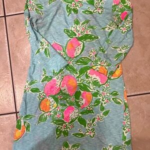 Lilly Pulitzer Woman’s Marlowe Pool Pink Lemonade 3/4 Sleeve Cotton